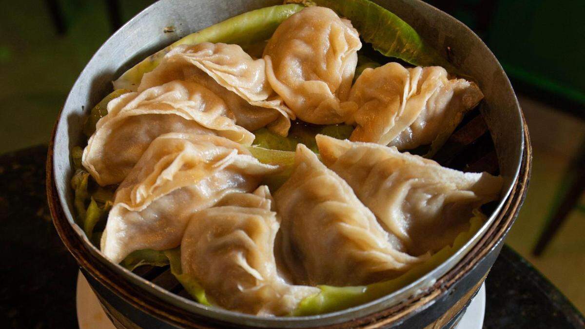 The pork steamed dumplings at Bo Lings are hand-shaped, pinched and steamed.