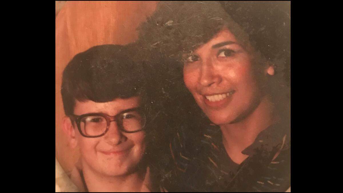 Mom and her youngest boy.