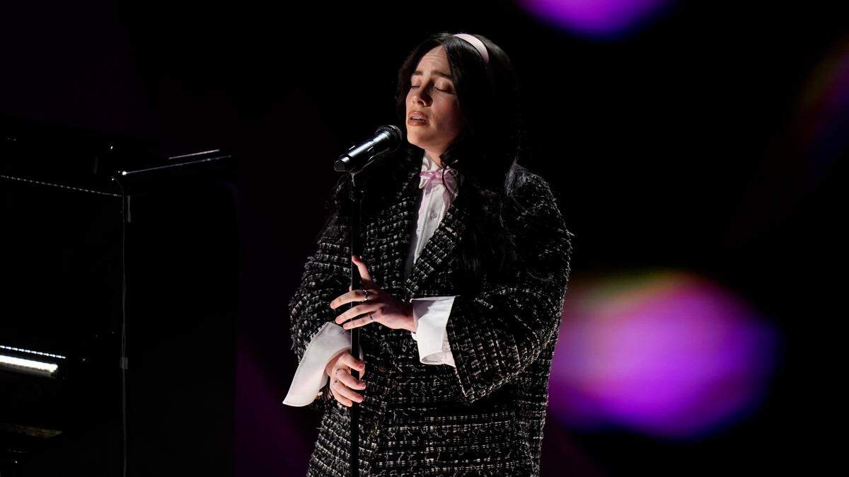Billie Eilish performed “What Was I Made For?” from “Barbie” during the 96th Oscars in March 2024 at Ovation Hollywood in Los Angeles.