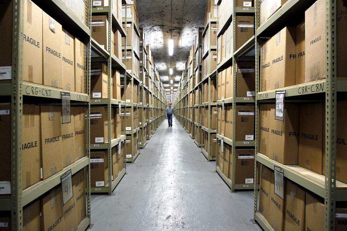 In 2012 The Star was allowed to see visit the underground vault where thousands of pieces of Hollywood history are stored 650 feet below ground in Hutchinson, Kan.