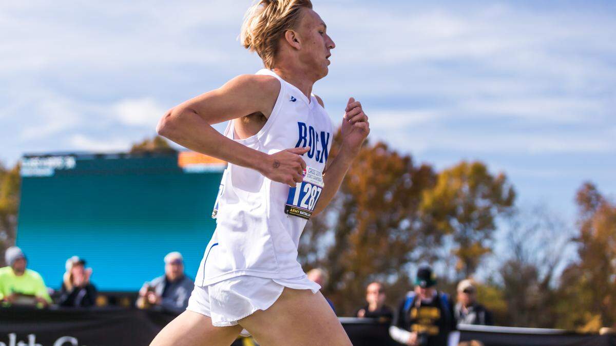 Rockhurst’s Wes Porter won the Missour Class 4 boys state title Saturday at the Gans Creek Cross Country Course in Columbia.