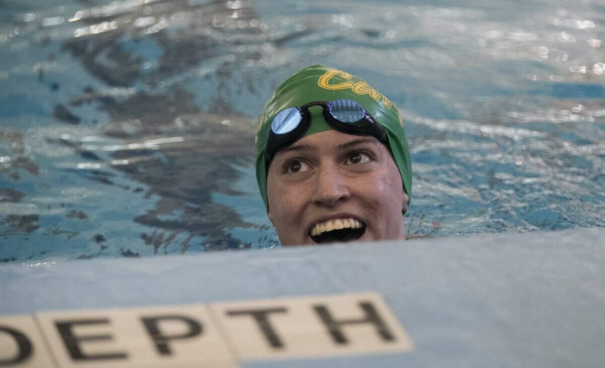 Carroll’s Sydney Schmidt won the 100-yard butterfly in the 5A-1A state meet on Saturday in Topeka.