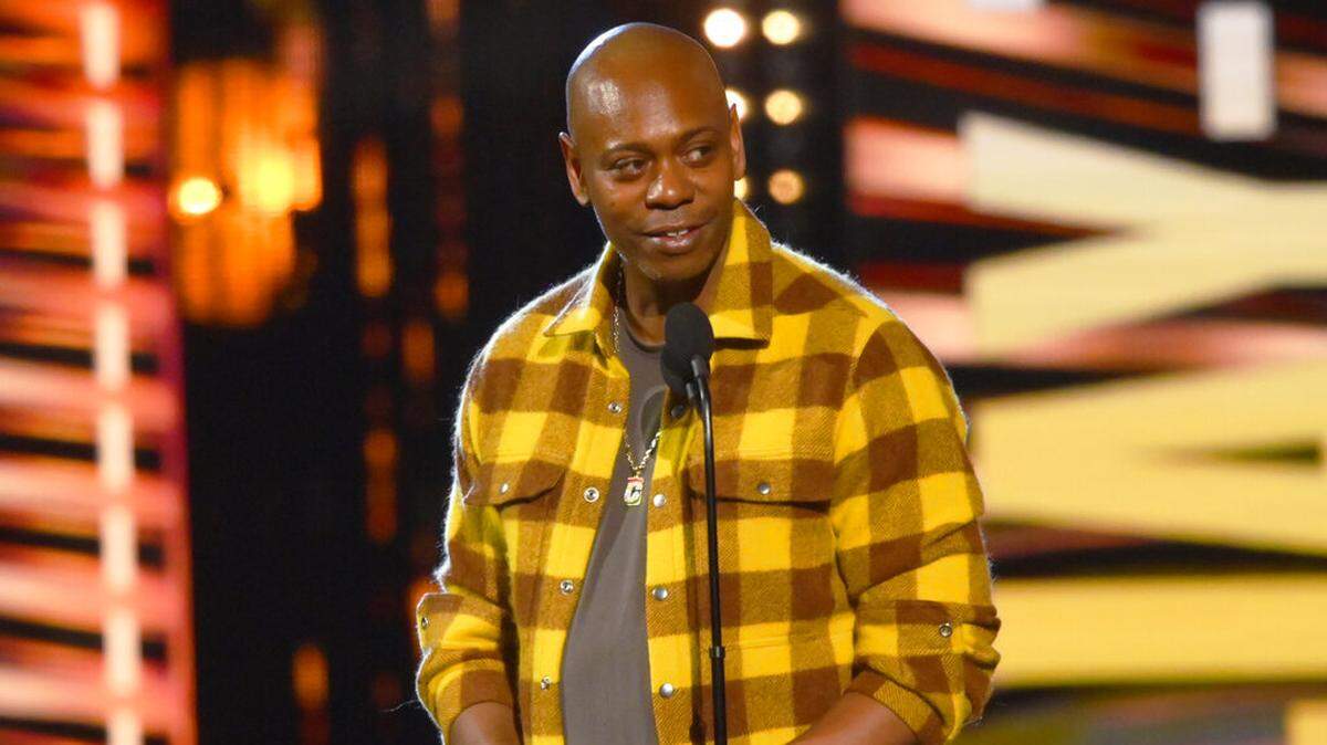 FILE - Dave Chappelle appears during the Rock & Roll Hall of Fame induction ceremony on Oct. 30, 2021, in Cleveland. First Avenue in Minneapolis, Minnesota, abruptly canceled his July 20, 2022, show after a mutiny of backlash over remarks about transgender people.