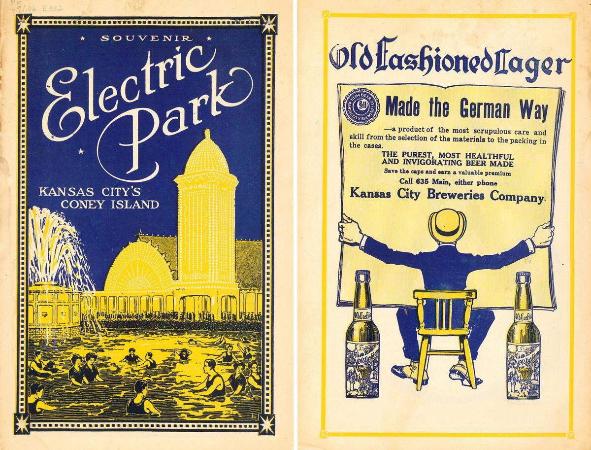 Front and back covers of a souvenir program for the second Electric Park, 1913.
