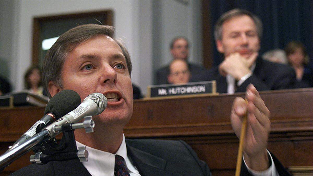 Then-Rep. Lindsey Graham called Bill Clinton’s offense a “high crime.”