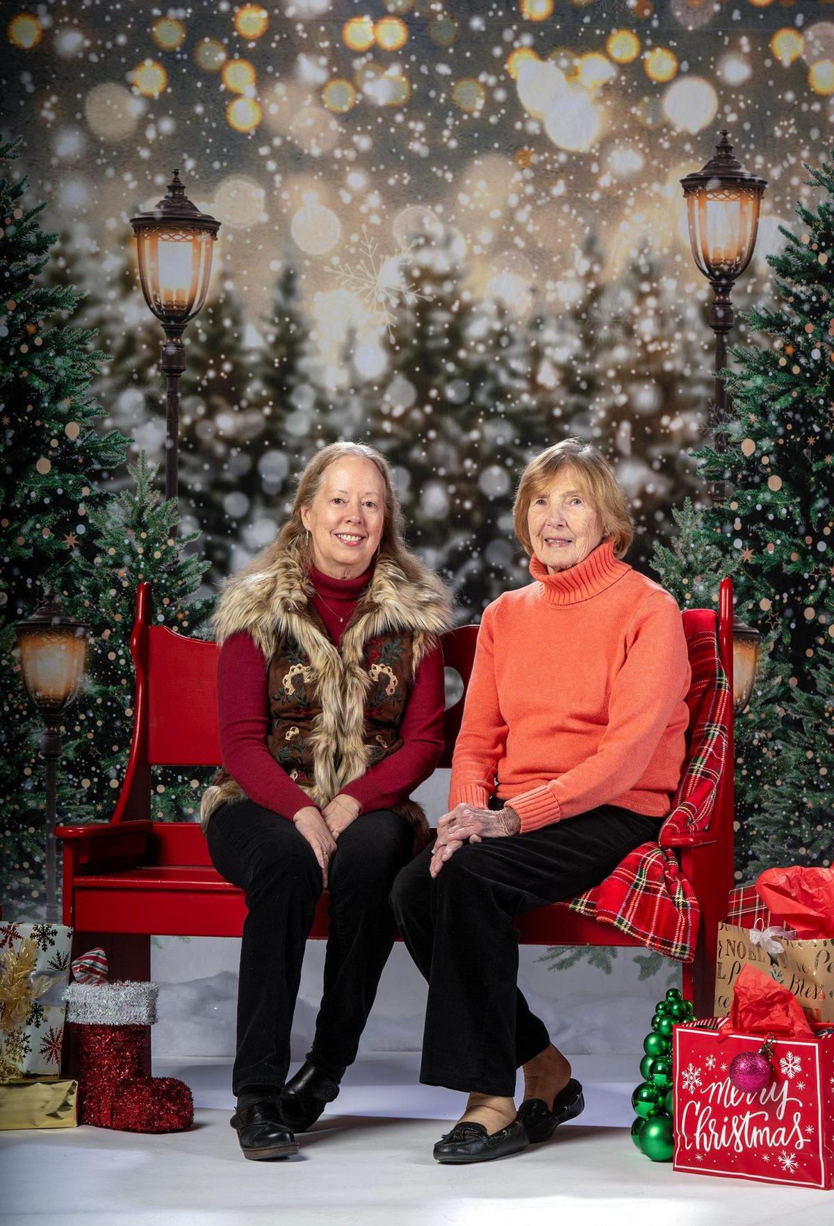 Gracie Grace and Mary Jermann on Thursday, Dec. 12, 2024, at the Plaza Branch Library in Kansas City.