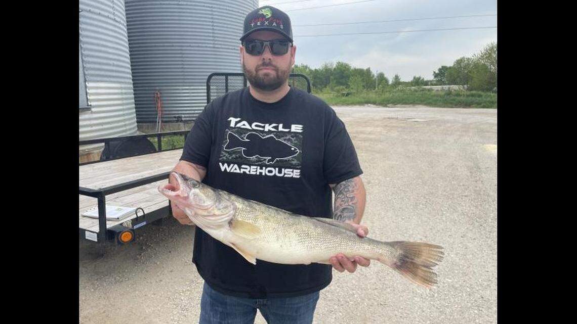 Tim Stillings, of Morrisville, caught a Missouri state record 7-pound, 8-ounce walleye.
