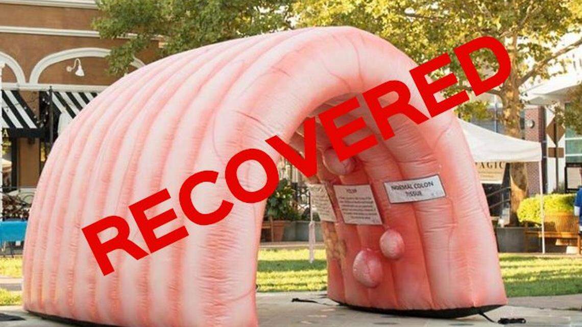 Giant colon found, but police say probe of its disappearance continues