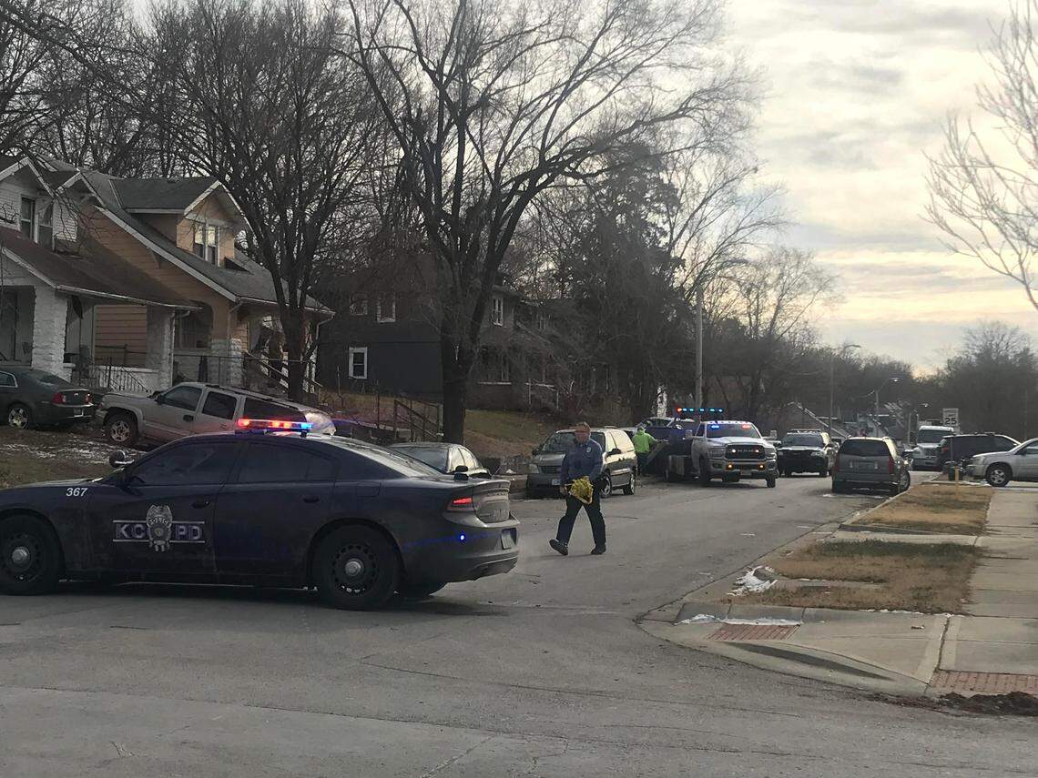 Police investigate a shooting reported in the area of East 37th Street and South Benton Avenue in Kansas City.