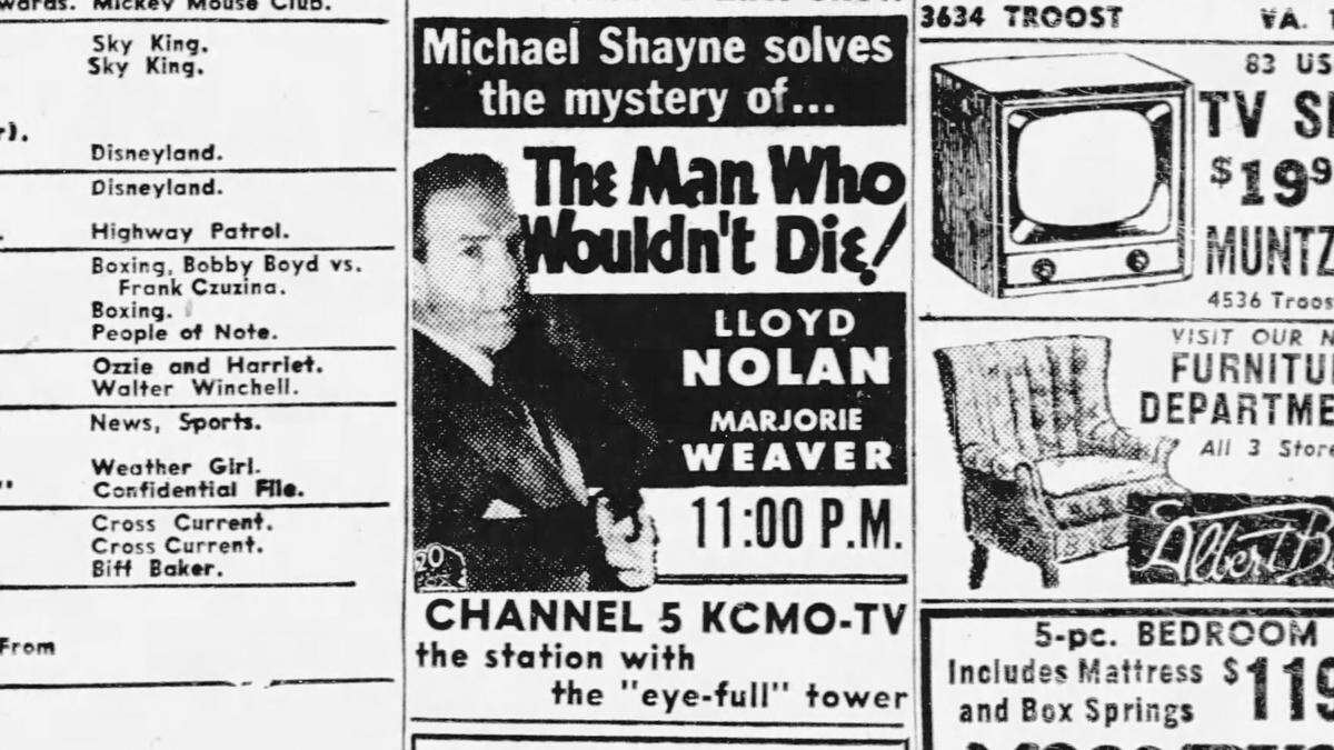 Because of its fundamental resemblance to the Eiffel Tower, initially being taller and the eye of the CBS logo, KCMO-TV leaned into the “Eye-full tower” nickname.