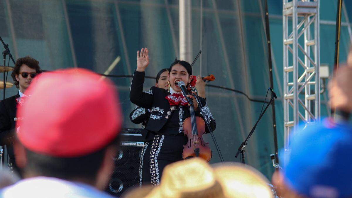 Mariachi Los Reales performs at Fiesta Hispana in Kansas City on Sept. 13, 2025.