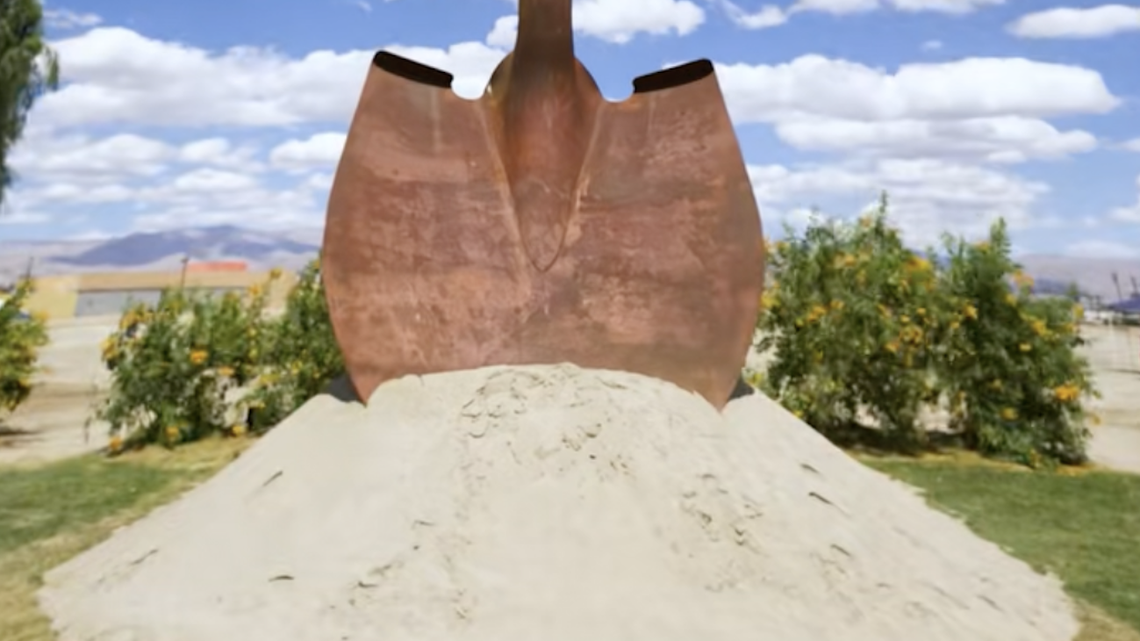 Giant 50-Foot Shovel in California Goes Viral as Tom Cruise Movie Marketing Stunt