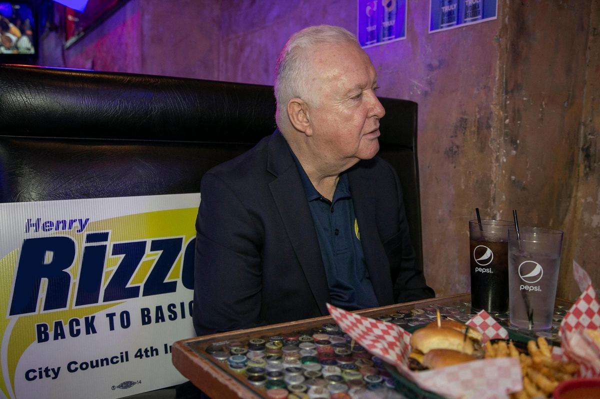 Henry Rizzzo, a candidate for the 4th District city council seat was at a meet the candidates event Thursday in Westport.