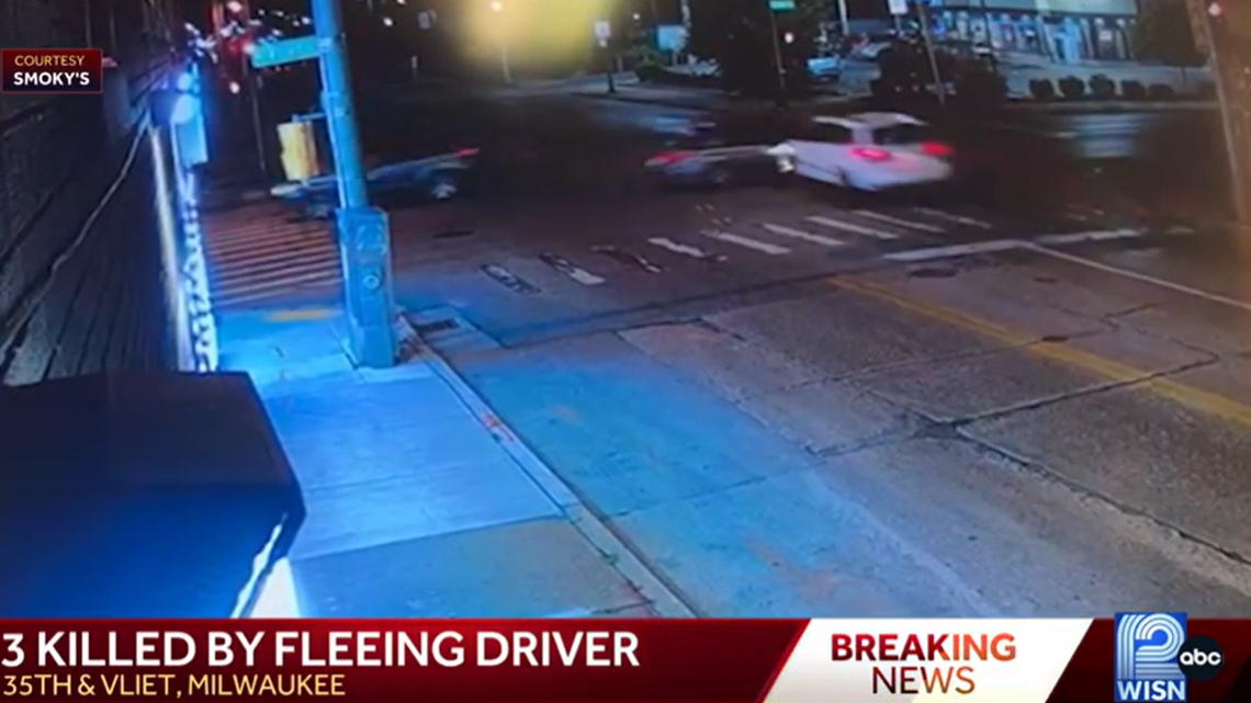 A 19-year-old crashed into a car during a police chase, killing three, Wisconsin officials said.