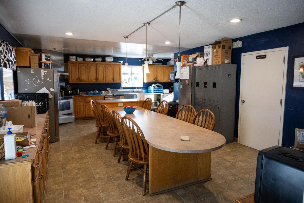 The kitchen at Pride Haven, a low-barrier shelter meant for LGBTQ+ people between 18 and 24 years old in Kansas City, Missouri on Friday, Oct. 25.