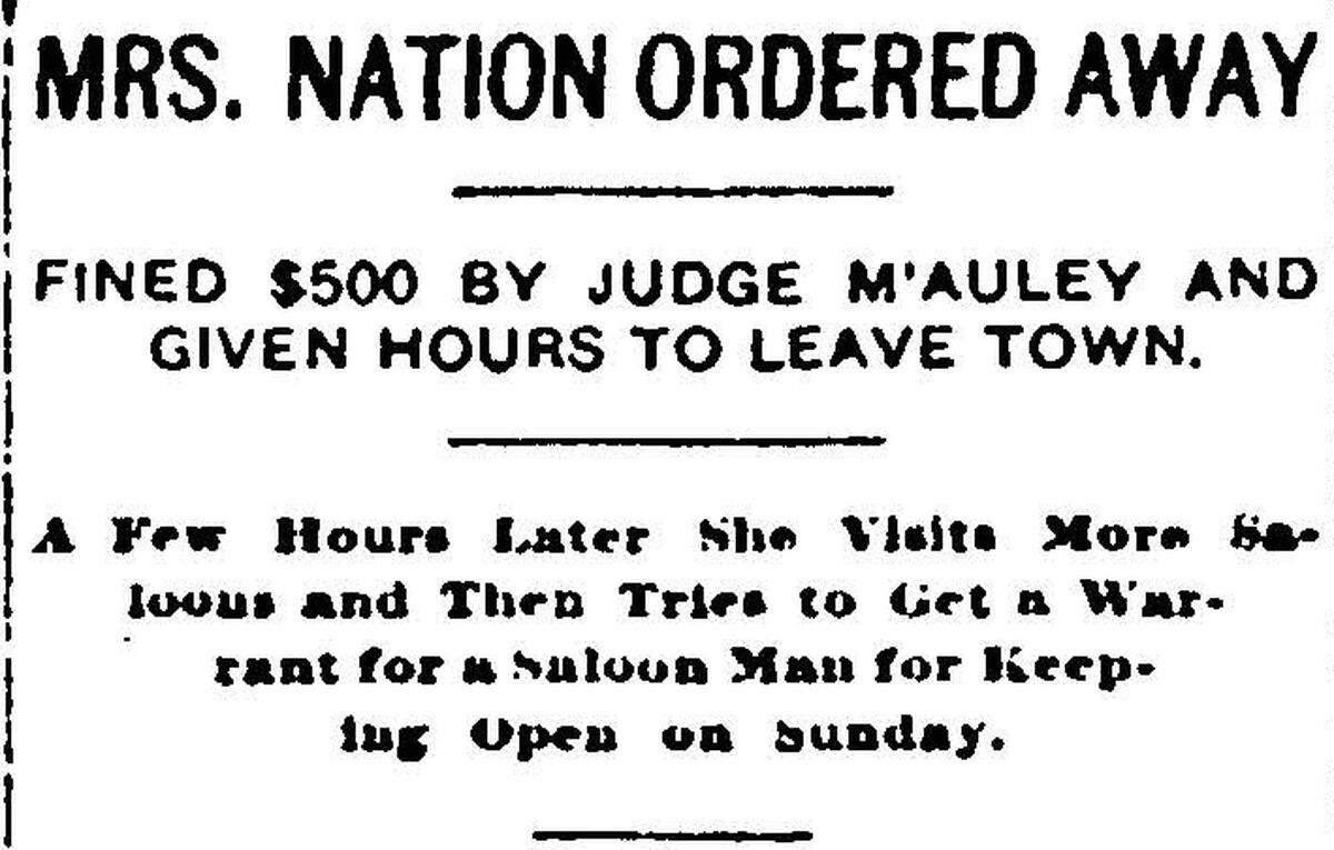Headline in the April 15, 1901, edition of The Kansas City Star.
