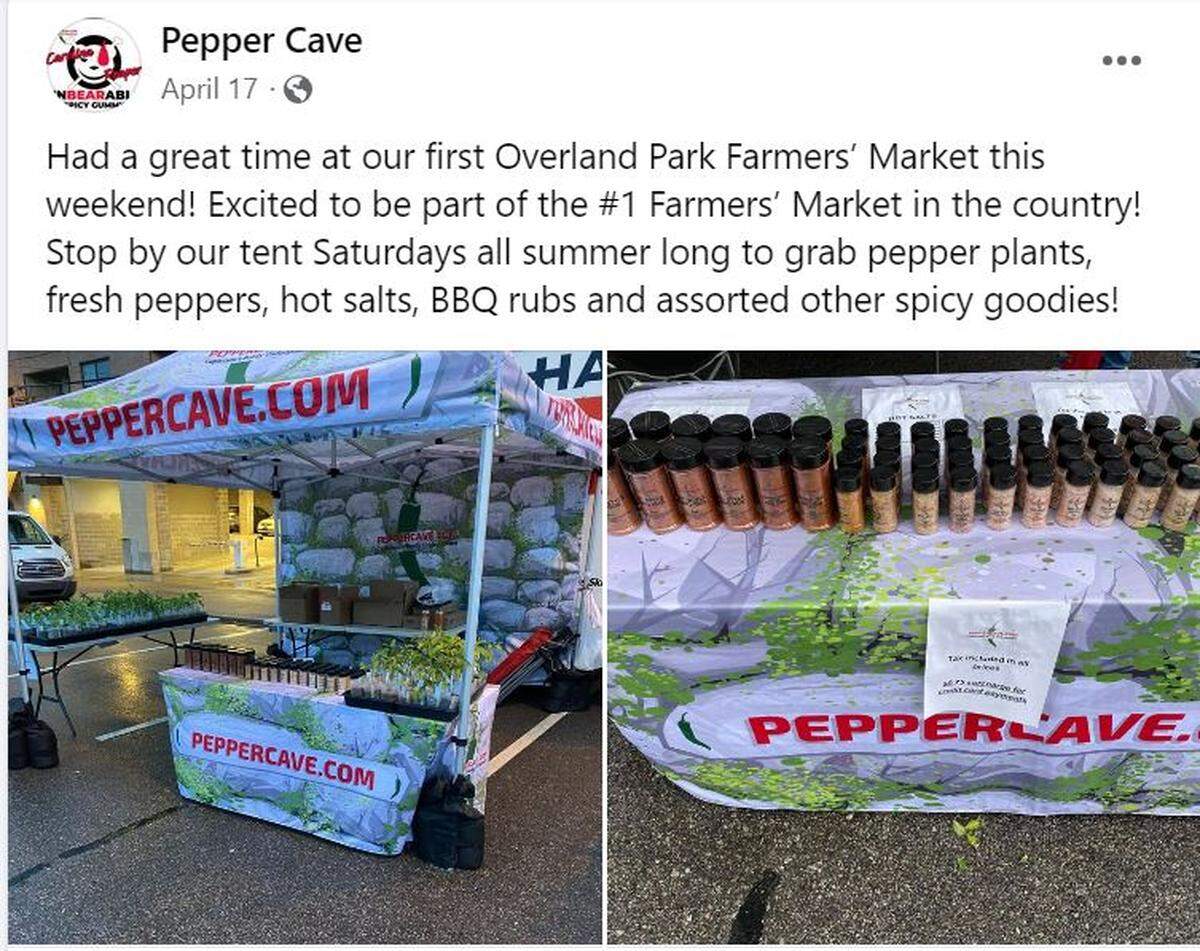 Olathe-based PepperCave has been suspended indefinitely from the Overland Park Farmers’ Market as the owner makes antisemitic posts online.