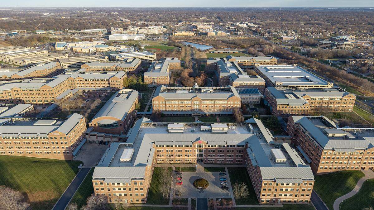 If the Kansas City Royals decide to build their new stadium at the Aspiria campus at 119th Street and Nall Avenue in Overland Park, T-Mobile US Inc., which currently employs about 3,500 people at that site, says they would plan to relocate. The campus was seen on Thursday, Dec. 11, 2025.