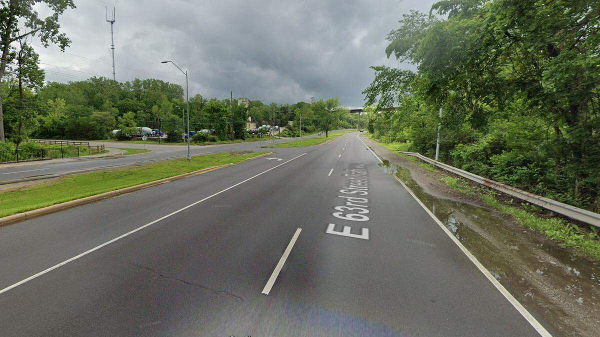 The driver of a silver Mercedes 300D died after being ejected during a crash as the car tumbled down an embankment to a gorge 120-feet below in Kansas City. The crash occurred about 6:40 p.m. Sunday near East 63rd Trafficway and Hardesty Avenue. This Google Maps Street View image of the area is from May.