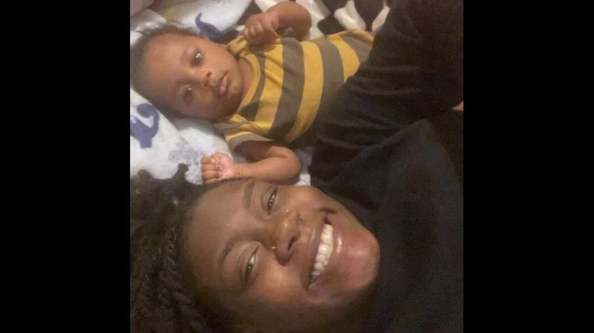 Armoni Carr, pictured at the bottom, lost her son Giovanni in June. Family members said he had severe internal injuries, including brain trauma. Kansas City police continue to investigate and consider it a “suspicious death.”