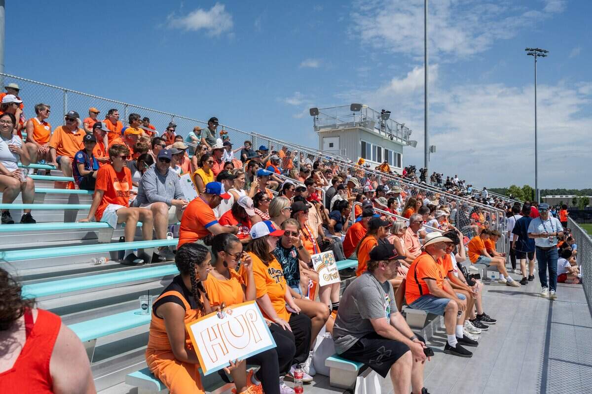 Fans showed up to support the Netherlands soccer team open practice on Wednesday, June 10, 2026, in Riverside. The Dutch national team will train between matches at the Kansas City Current training facility.
