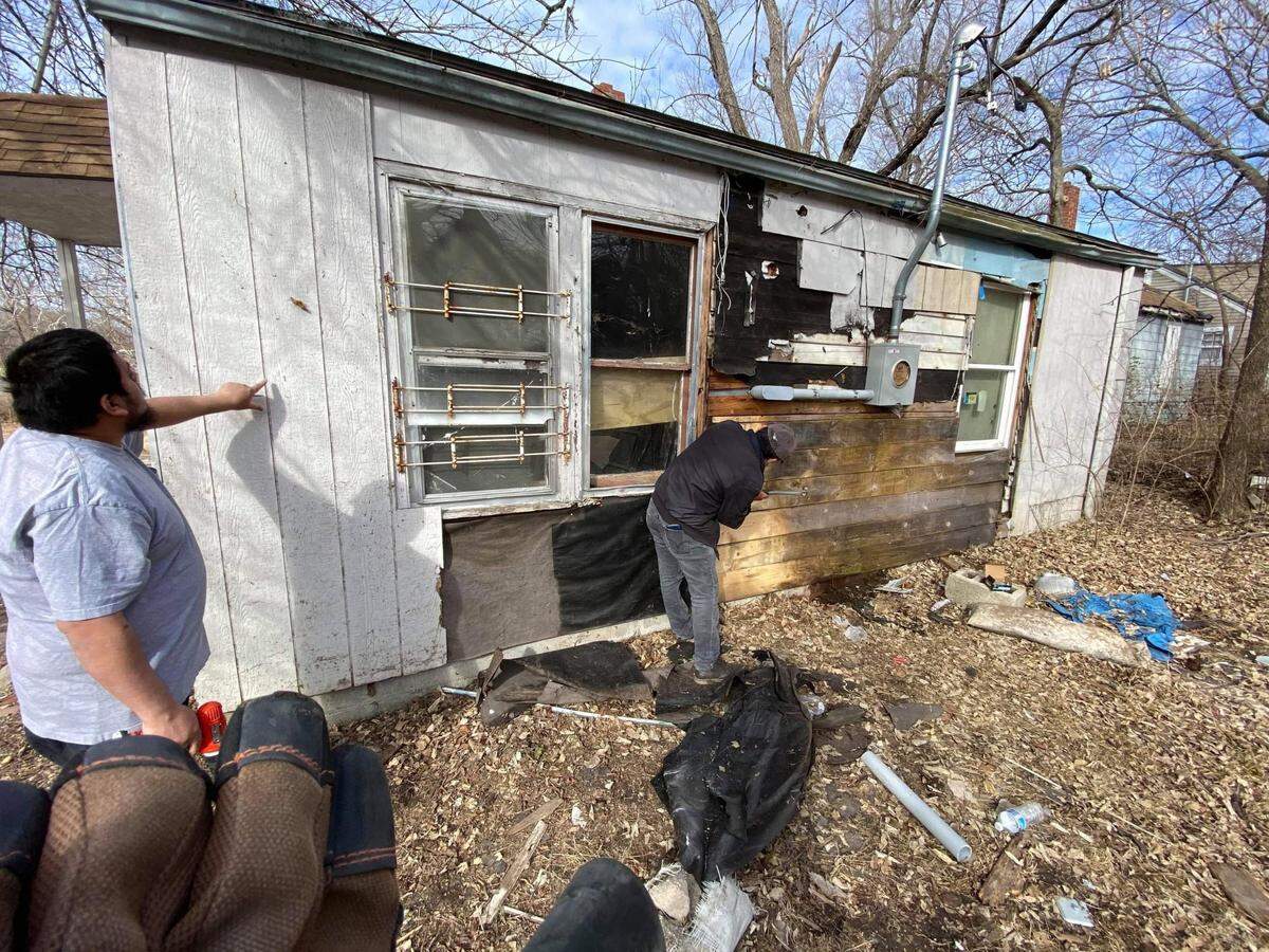 Gerber and Shiona Deliozar’s home is seen in this photo before any renovations were made.