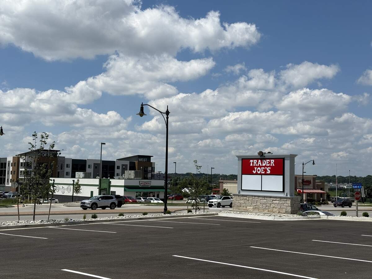 Signage is up at the new Trader Joe’s coming to Merriam.
