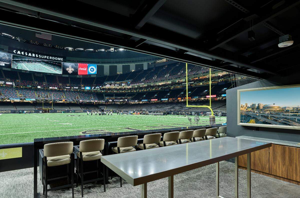 Renovations include two new bars — one on each side of the lower-level concourse — that span 40 yards, from 30-yard line to 30-yard line.