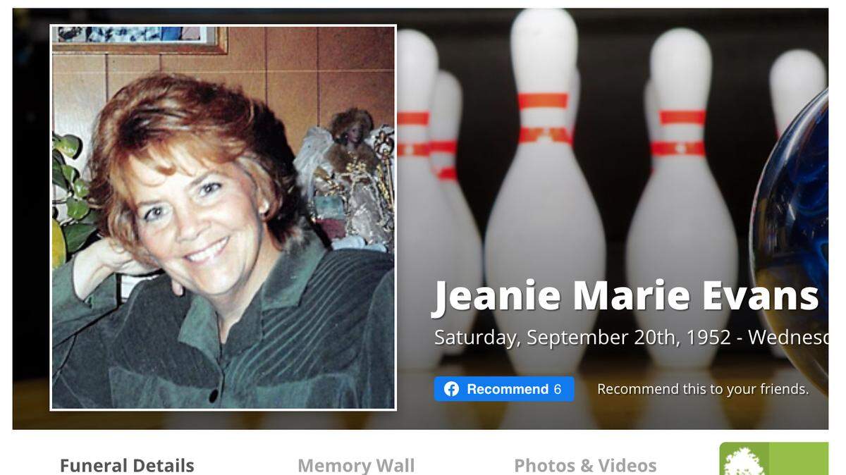 Jeanie M. Evans, 68, of Effingham died Wednesday at Stormont-Vail Hospital in Topeka, according to an obituary. It said she died unexpectedly from a reaction to the COVID-19 vaccine. Effingham is located north east of Topeka in Atchison County. adds
