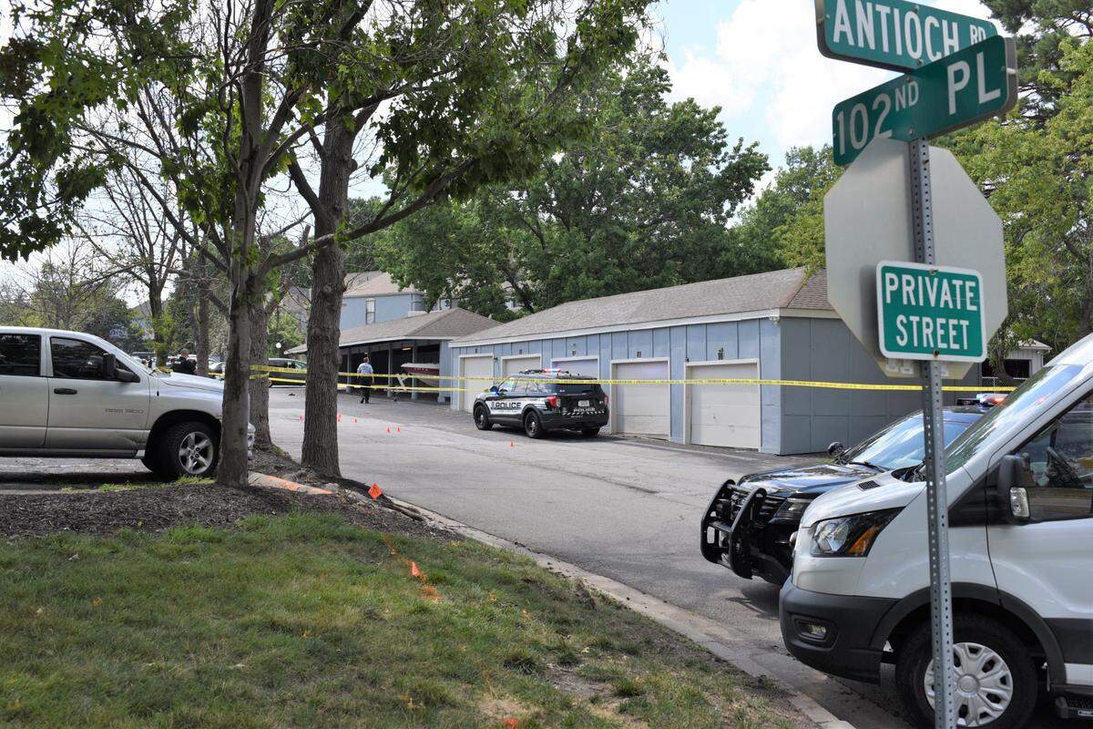 Overland Park police were investigating a shooting Tuesday afternoon at The Ridge Apartments of Overland Park near 102nd Place and Antioch Road that left two youths seriously injured.