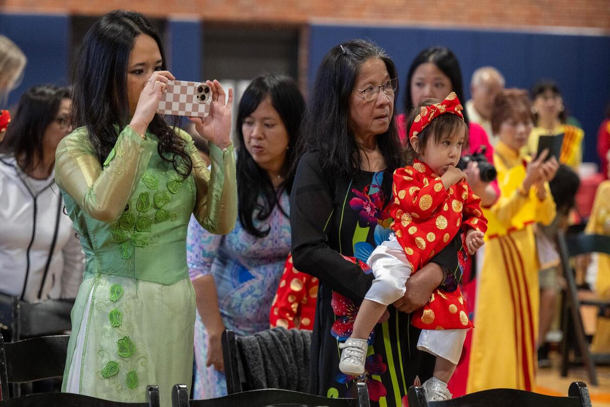 Members of the Vietnamese community were on hand.
