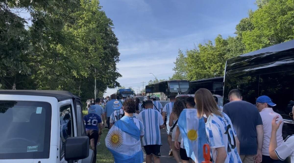 Jennifer Hoffmann shared this photo on her walk to Arrowhead Stadium from Graceway Church before Argentina’s group stage match against Algeria Tuesday, June 16. It took her 45 minutes to walk from the church parking lot to the stadium.
