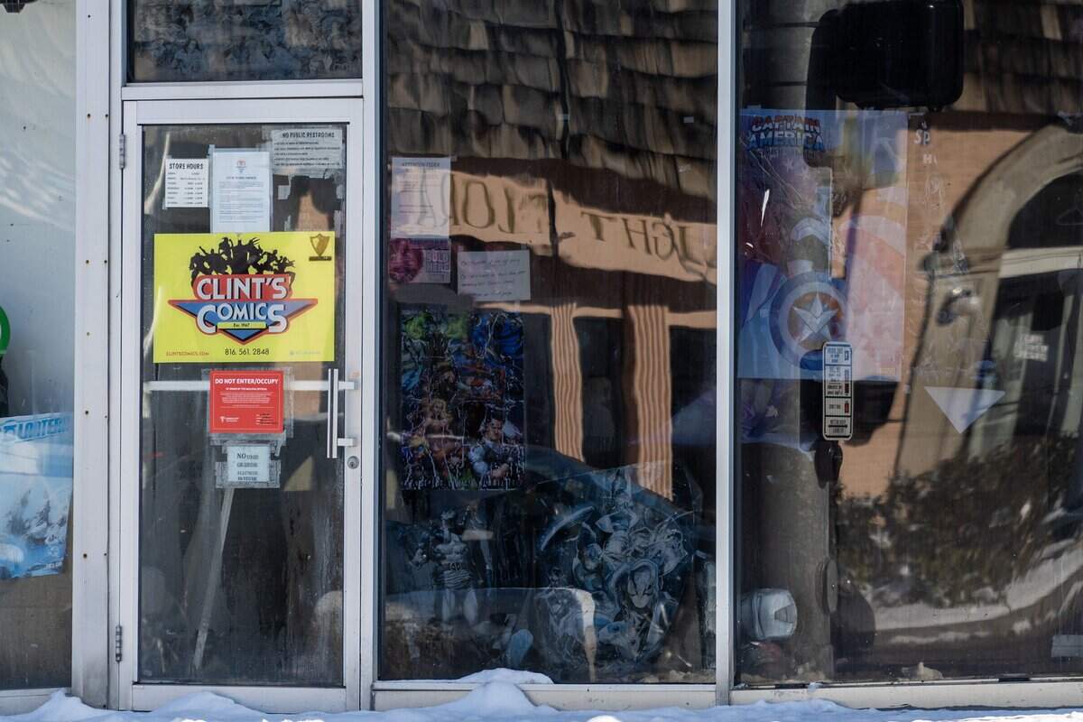 Clint's Comics at 3941 N Main St. is pictured on Tuesday, Dec. 2, 2025, in Kansas City.