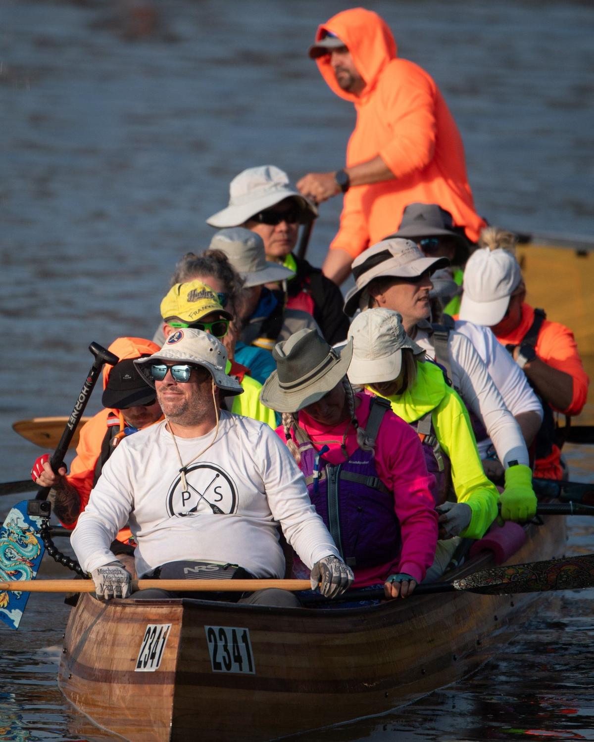 The only entrant in the Dragon Boat Division of the race was the 14-member crew of The Paddle Stop New Haven team.