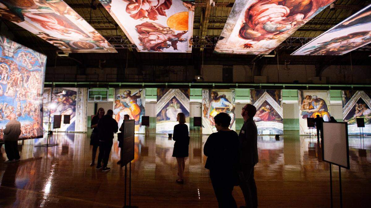 The Michelangelo’s Sistine Chapel exhibition came to the Tacoma Armory in Tacoma, Washington, in 2018.