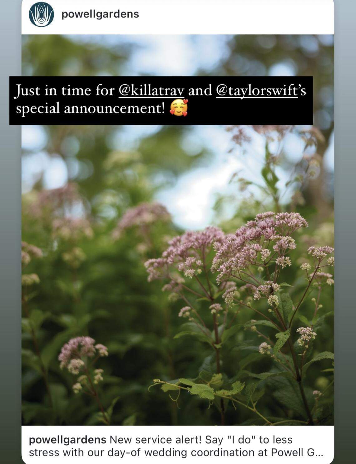 Powell Gardens announced its new wedding coordination services.