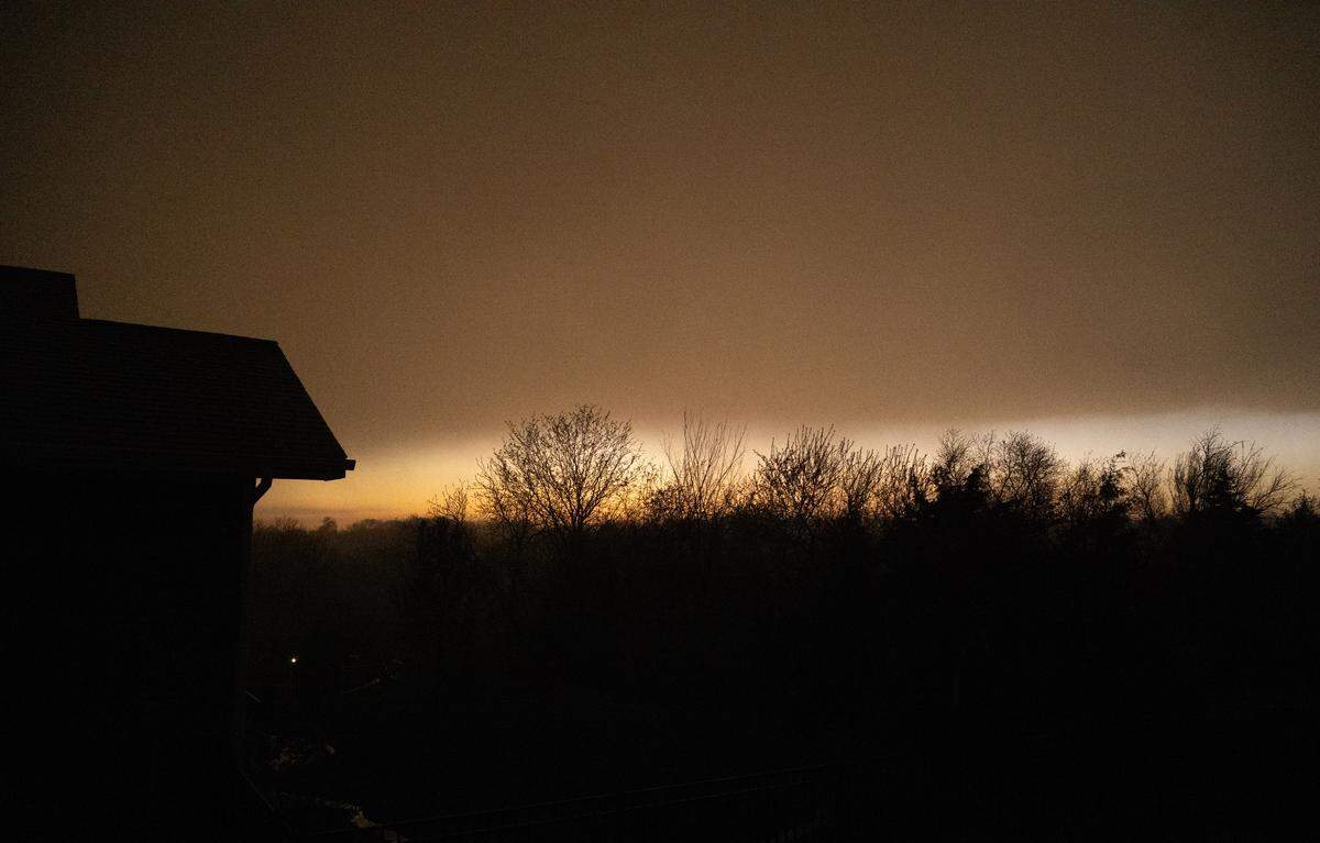 A tornado warning was issued for parts of the metro area including Western Lenexa in Johnson County seen on Monday, April 13, 2026.