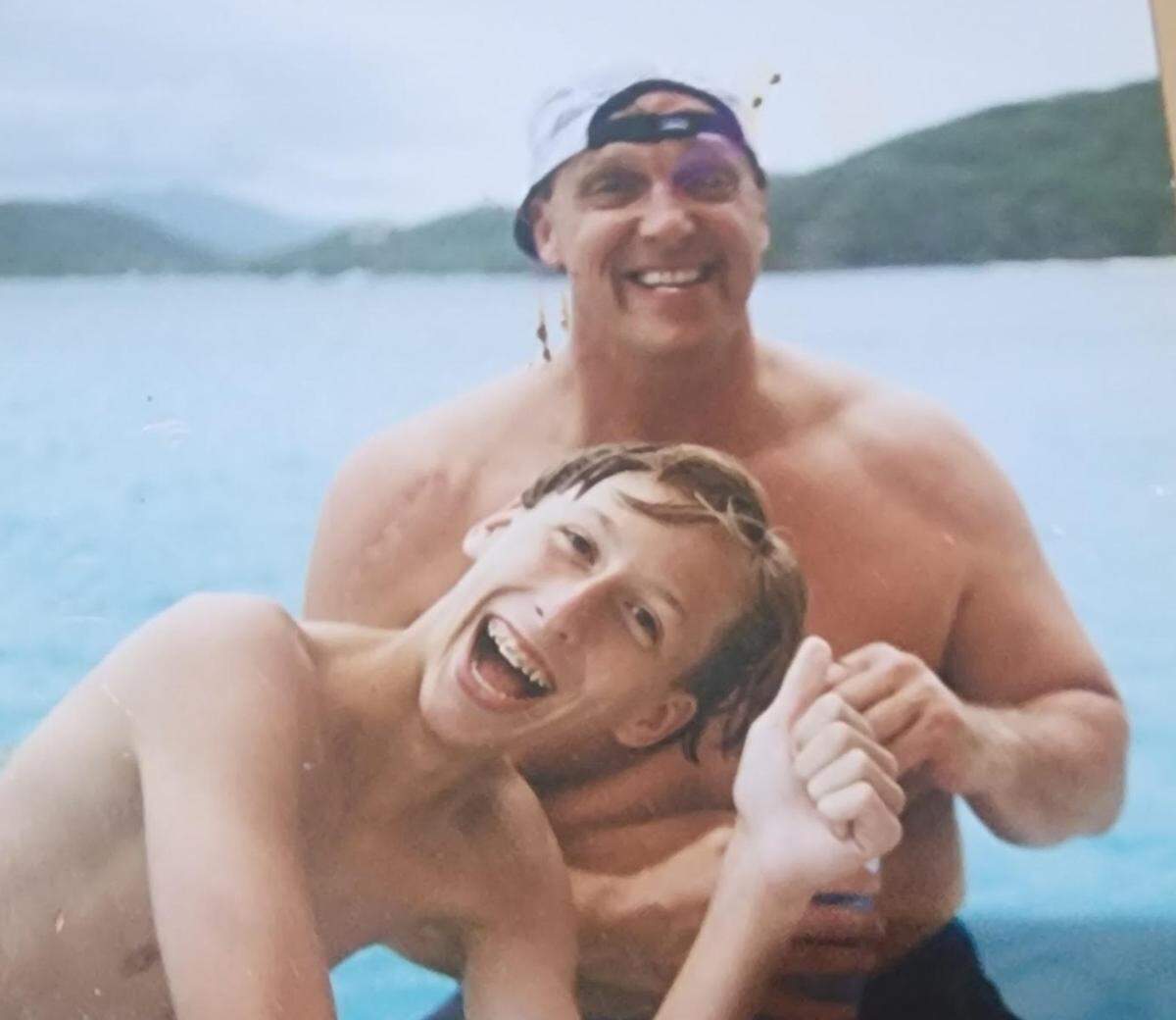 A strapping Ed Lothamer, laughing it up with family in this undated photo, died in 2022 at the age of 80. He was part of two Super Bowl teams as a defensive tackle with the Chiefs and his family now knows he was afflicted in his later years with the brain-trauma disease CTE.