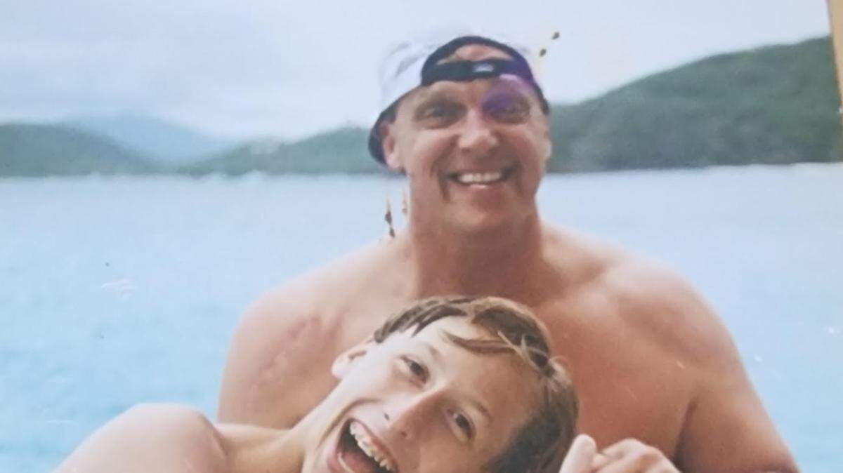 A strapping Ed Lothamer, laughing it up with family in this undated photo, died in 2022 at the age of 80. He was part of two Super Bowl teams as a defensive tackle with the Chiefs and his family now knows he was afflicted in his later years with the brain-trauma disease CTE.