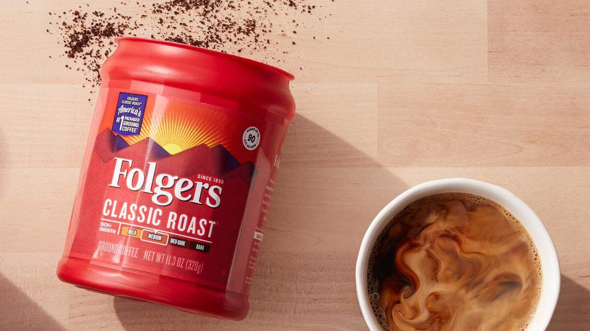 Folgers classic roast ground coffee.