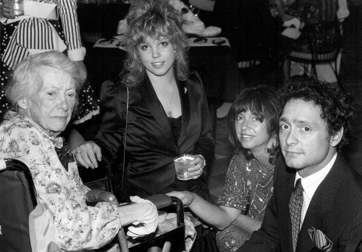 Thomas Hart Benton’s daughter Jesse Benton, second from right, joined her aunt Mildred Small, left, daughter Daria Lyman and son Anthony Gude in Kansas City for a 1989 gallery opening of the artist’s works.