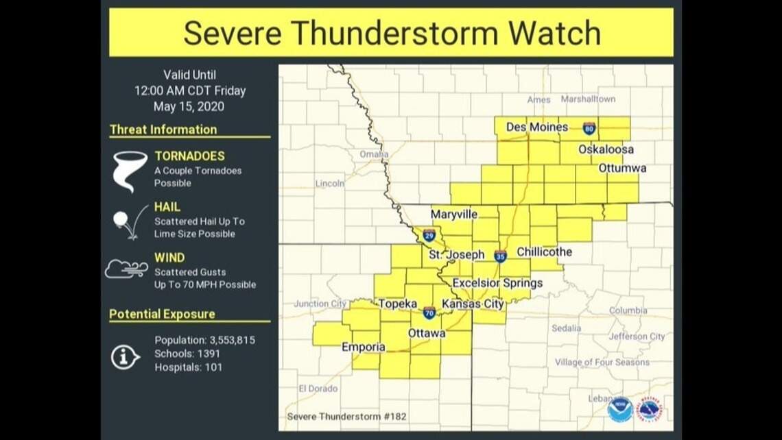 Kansas City included in severe thunderstorm watch Thursday | Kansas ...