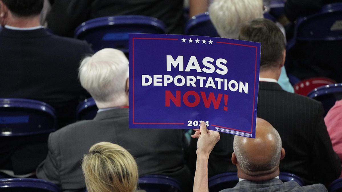 Jul 17, 2024; Milwaukee, WI, USA; Delegates during the third day of the Republican National Convention at Fiserv Forum. The third day of the RNC focused on foreign policy and threats. Mandatory Credit: Jasper Colt-USA TODAY