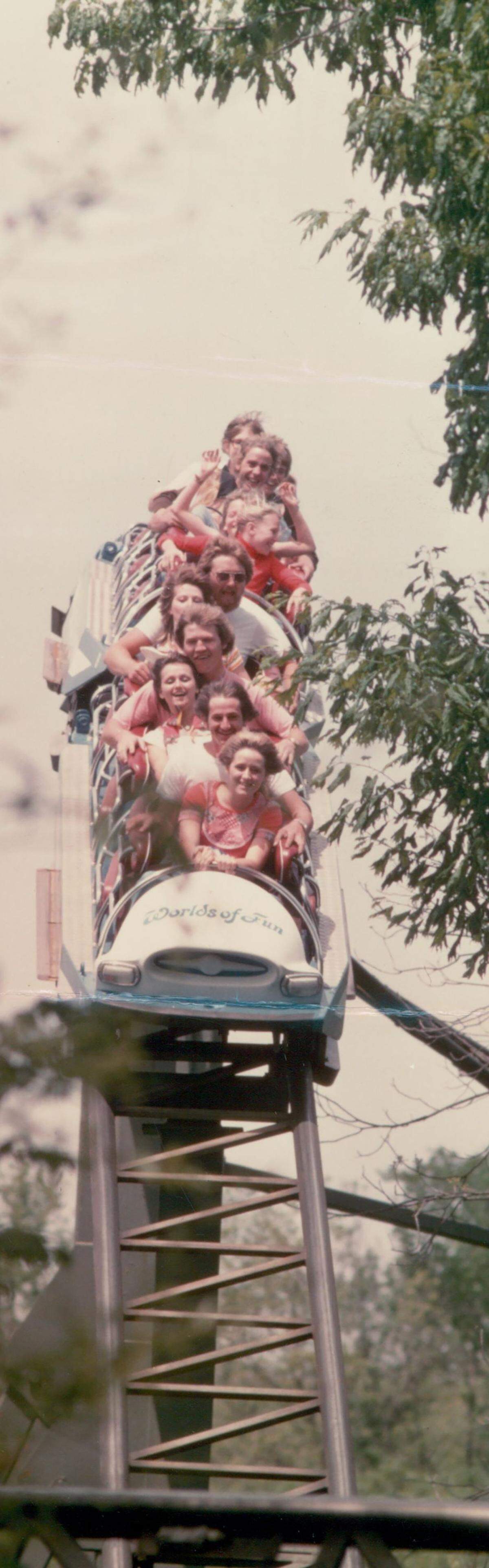 Patrons enjoy riding an incline aboard the original Zambezi Zinger.