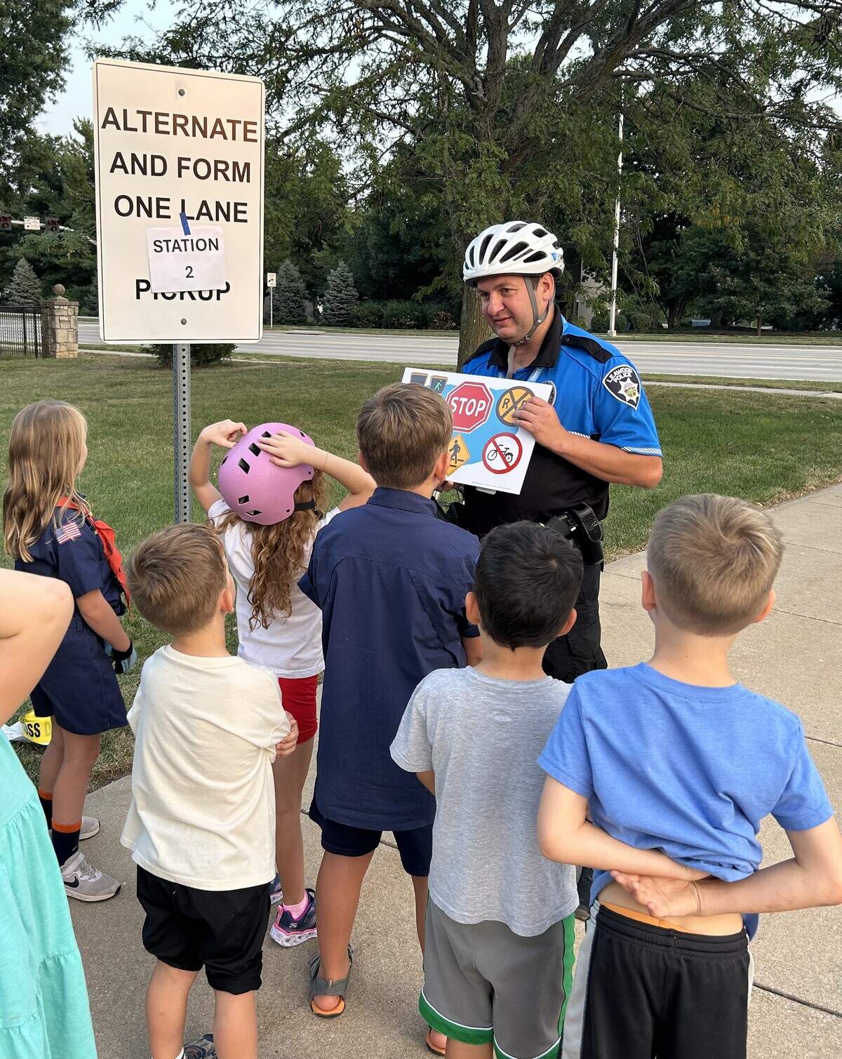 Part of Leawood’s goal with regulations around e-bikes and e-scooters is to provide more educational opportunities with students, as they did for a bike safety event last spring.