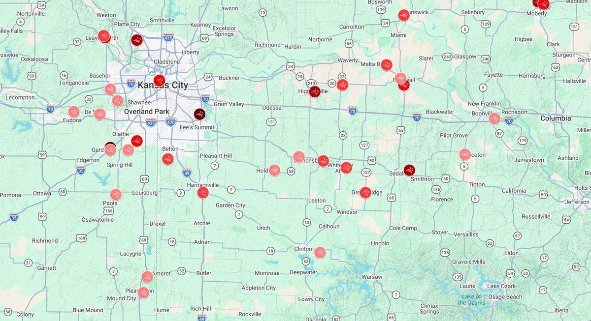 Winds came howling through Kansas City as a late-season winter storm pushed through the area Sunday. Here’s a look at the highest wind gusts, according to data from the National Weather Service.
