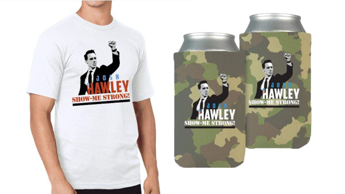 Missouri’s senior senator is still selling T-shirts and beer koozies featuring his fist raised to the mob on Jan. 6.