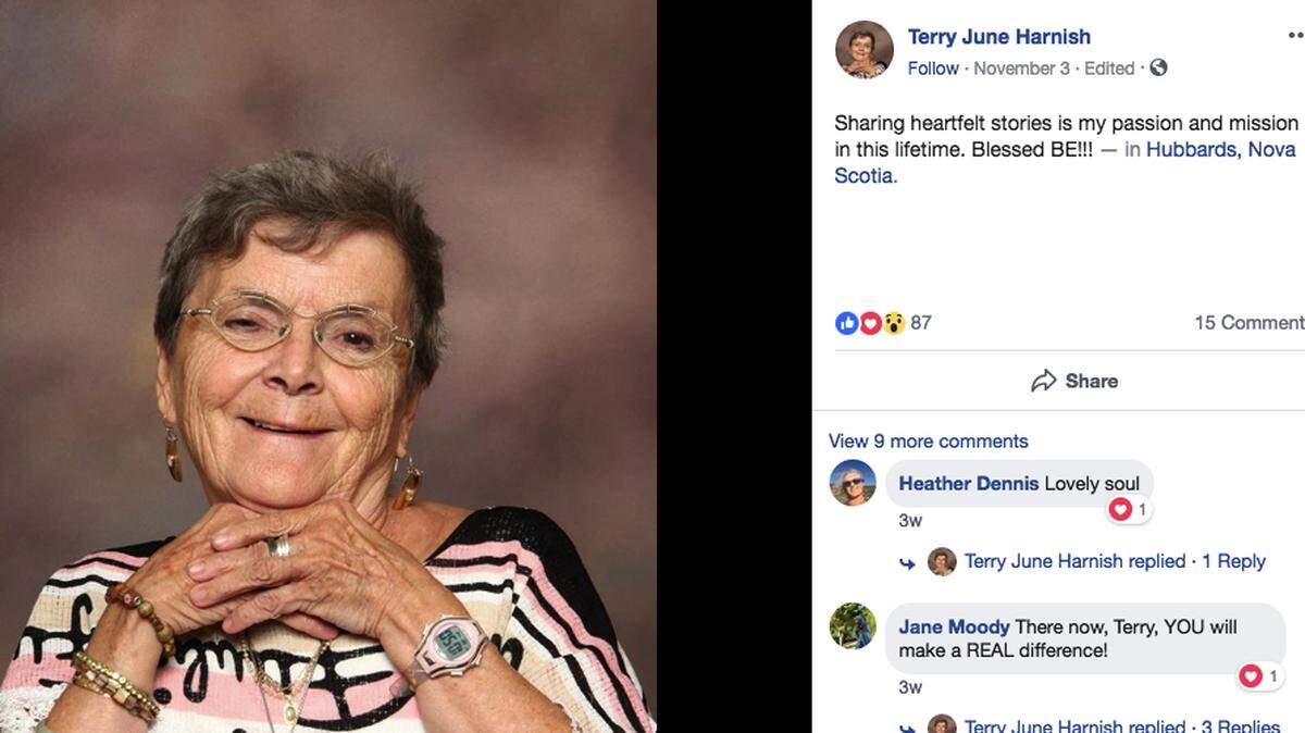 Terry Harnish of Canada got stranded on a muddy Iowa road on Thanksgiving day and survived for more than three days on kombucha and Christmas fruitcake. A group of teenagers on snowmobiles found her.