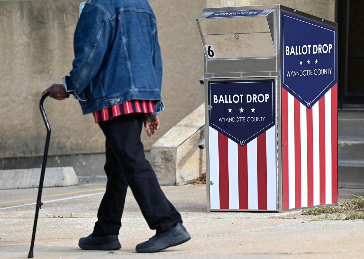 A ballot drop box in Wyandotte County.
