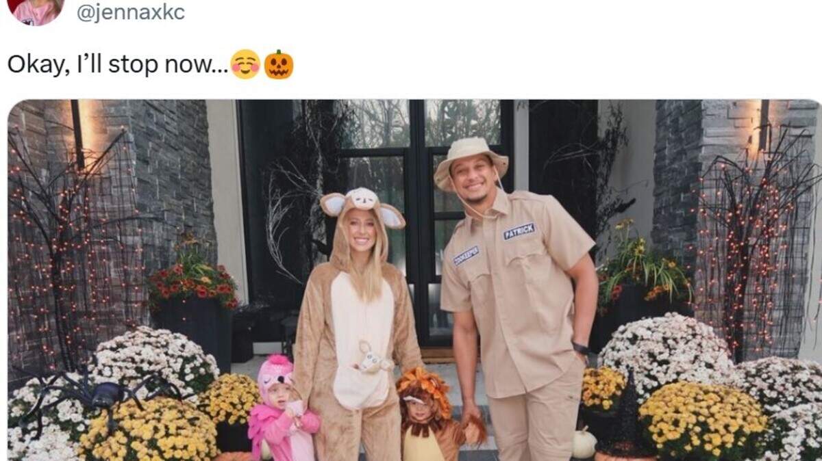 Patrick and Brittany Mahomes went with a zoo theme for Halloween.
